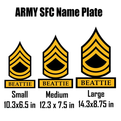 ARMY Sergeant First Class Self Standing Rank Name Plate - SFC - E7