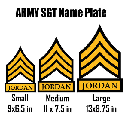 ARMY Sergeant Self Standing Rank Name Plate - SGT - E5