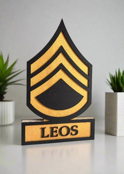 ARMY Staff Sergeant Self Standing Rank Name Plate - SSG - E6