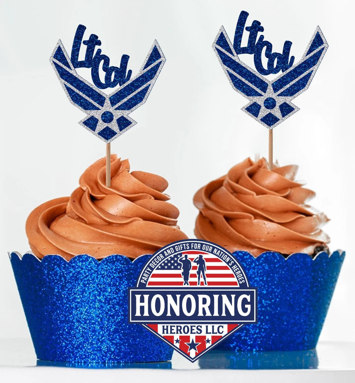 LT COL - Air Force Rank Emblem Cupcake Topper