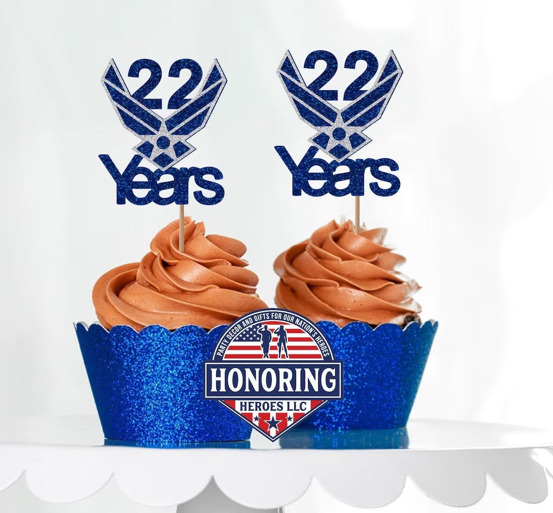 Air Force Custom Year Cupcake Topper