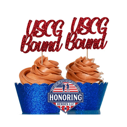 USCG Bound Cupcake Toppers