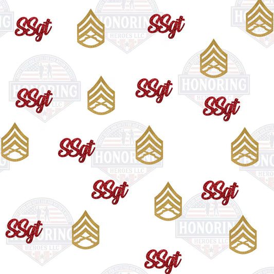 USMC Enlisted Rank Confetti | Marine Enlisted Rank Confetti | SSgt