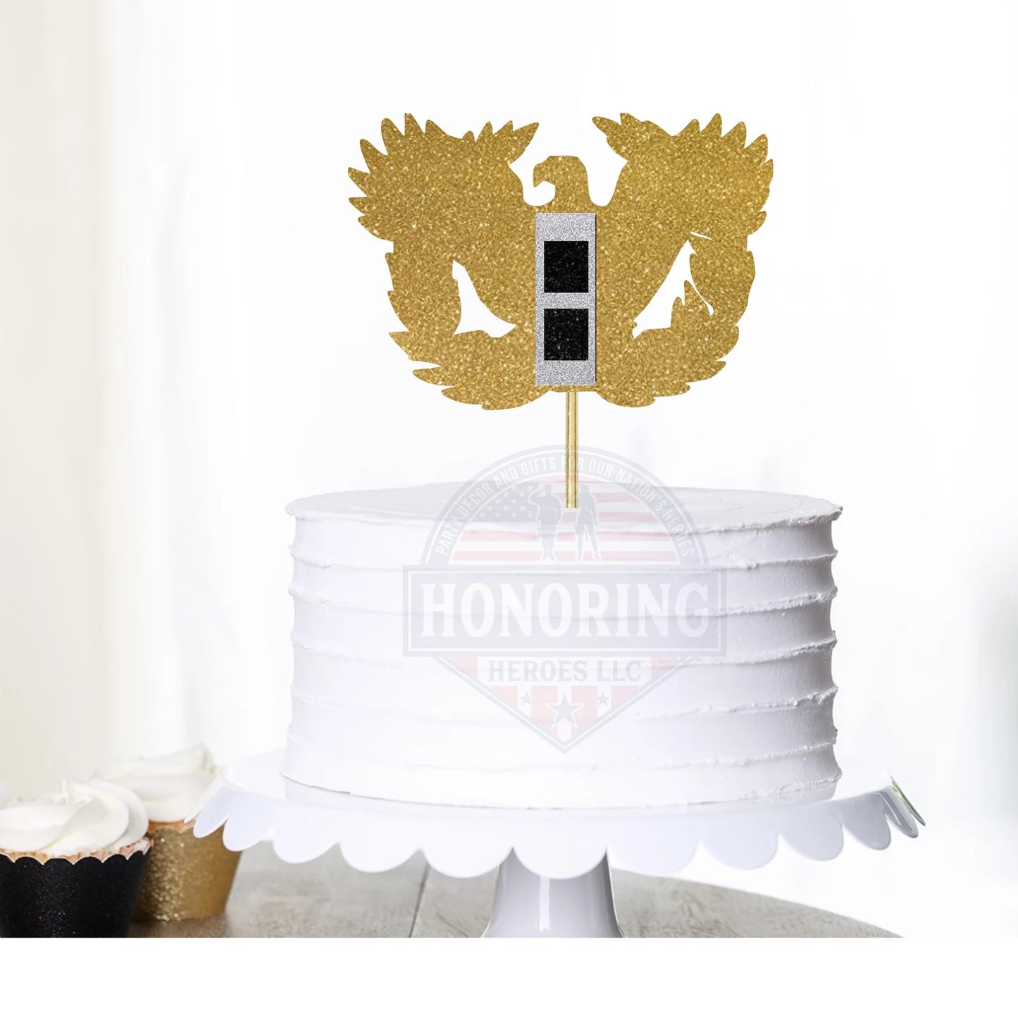 CW2 - ARMY Warrant Officer Rank Rising Eagle Cake Topper/Centerpiece